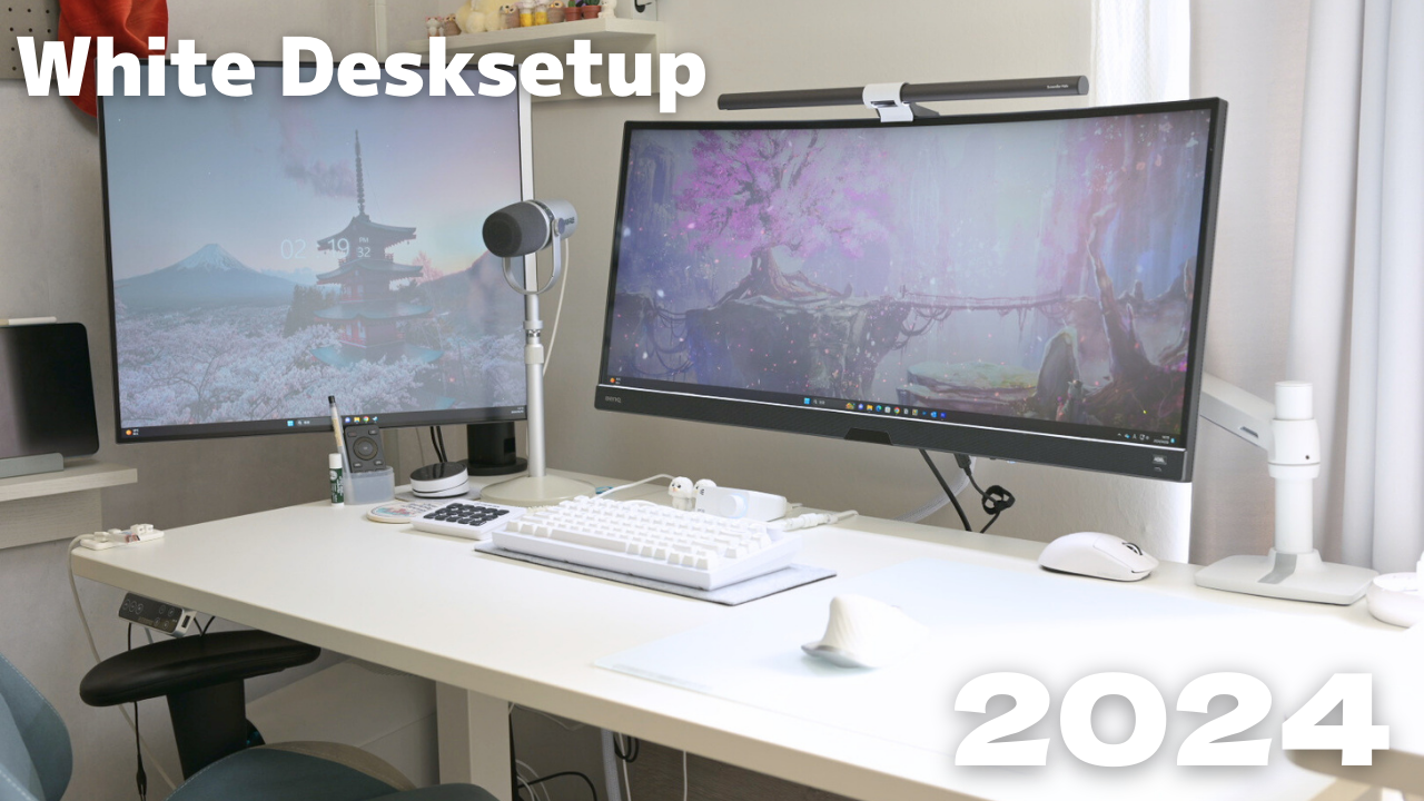 デスクツアー2024】白デスク｜ゲームも作業も楽しく、快適に。 | まちろぐ